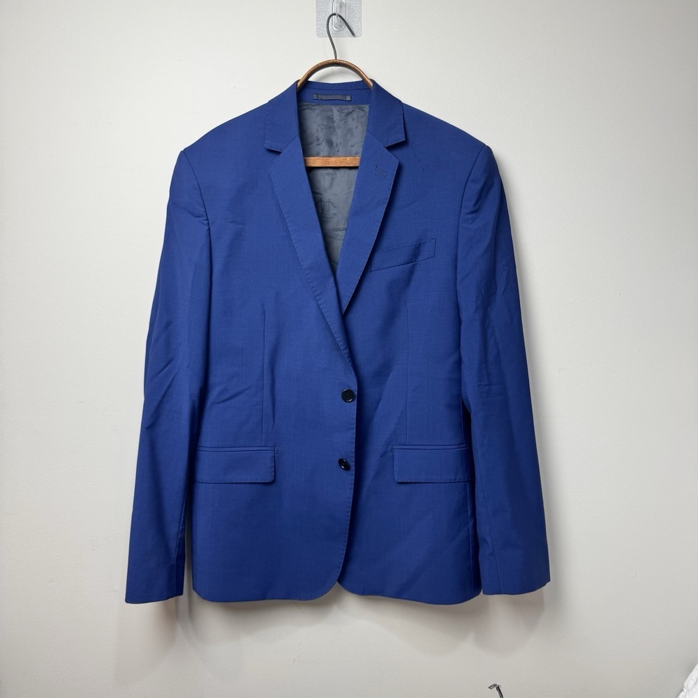 Roberto Cavalli Men's Navy Wool Blazer Jacket Sport Coat Sz 52 Slim Fit‎ Italy